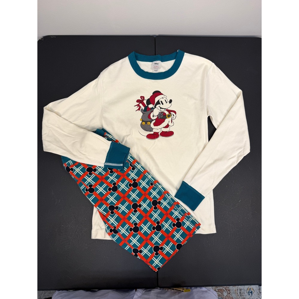 Hanna Andersson Disney Mickey Mouse Christmas Pajama Set Organic Cotton Small